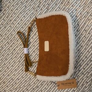Bearpaw, faux shearling crossbody purse